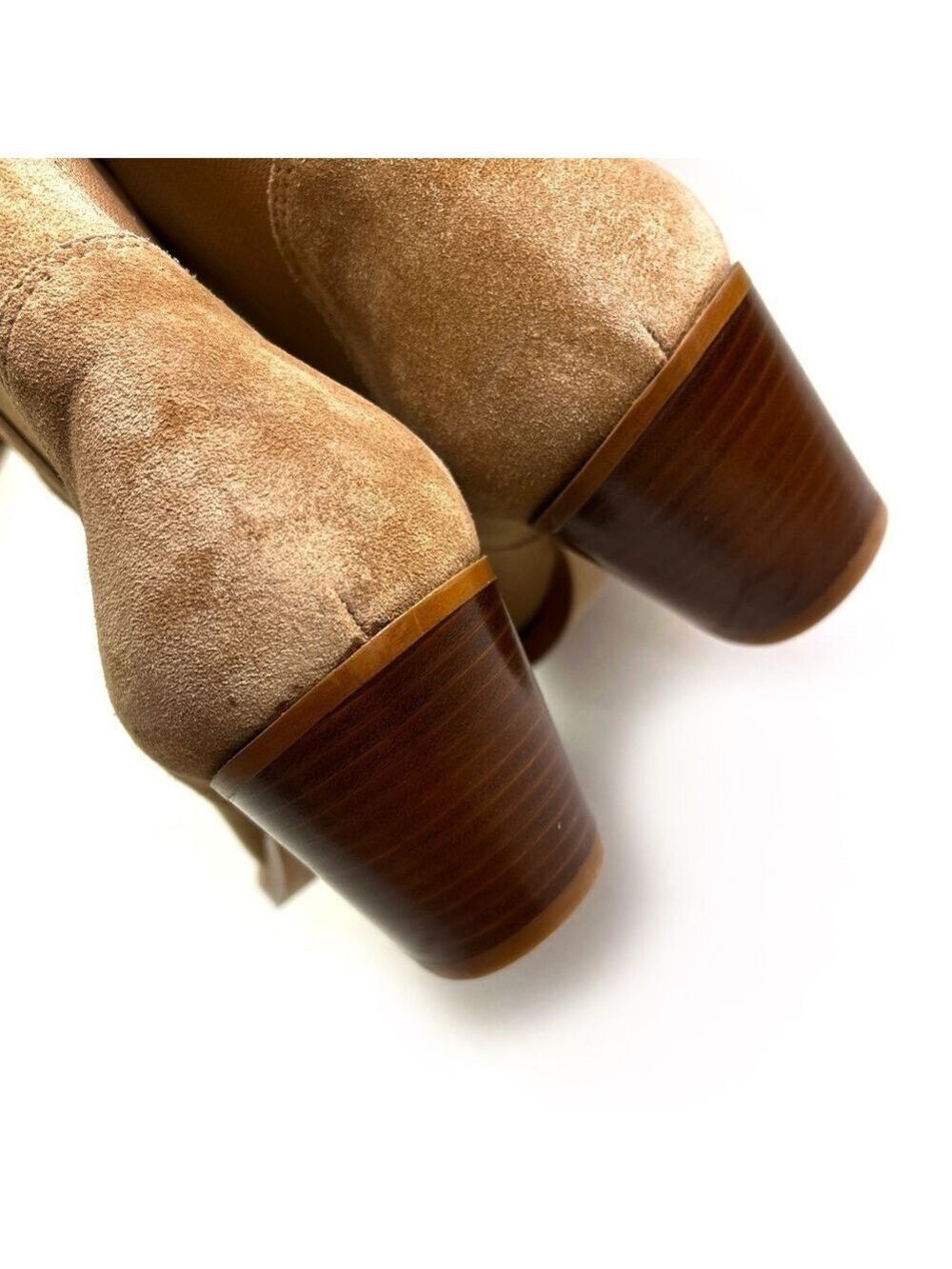 New Everlane The Western Boot Tan Suede Square Toe Block Heel size 9.5 - Picture 7 of 9